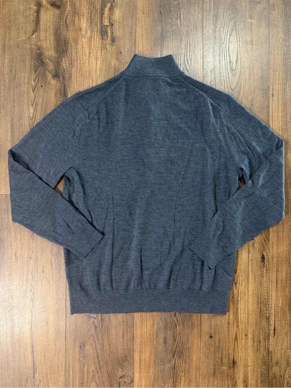 UNTUCKit Sweater Mens Medium Gray Belguardo Merino Wool 1/4 Zip Smart Casual - Picture 9 of 9
